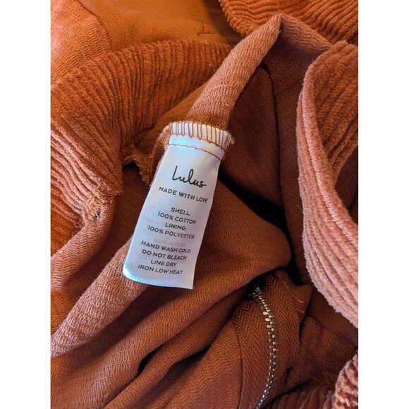 Lulus Womens Large Corduroy Jumpsuit With Adjustable Straps & Belt - Picture 6 of 6